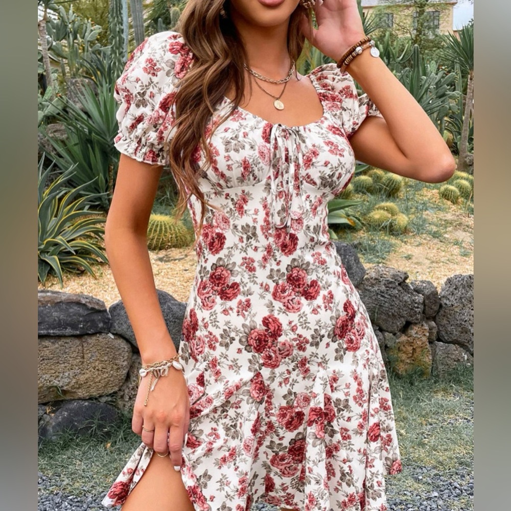 Flare floral dress